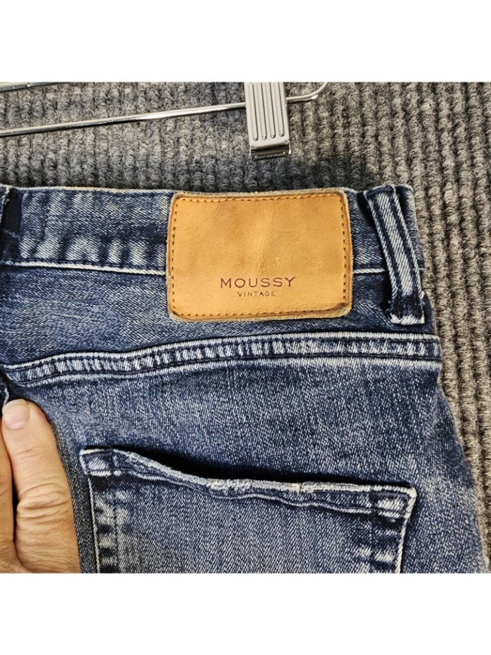 Moussy Vintage whiskers Jeans 025dac12-2230 Made in Japan Blue sz 29 fits 27x 27 - Picture 5 of 7